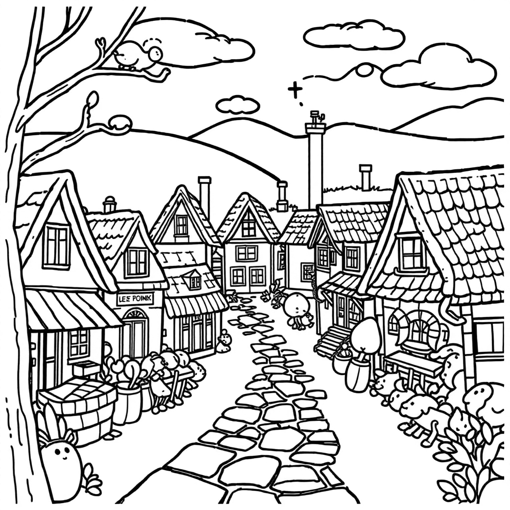 le village des schtroumpfs avec des mots où on doit utilise