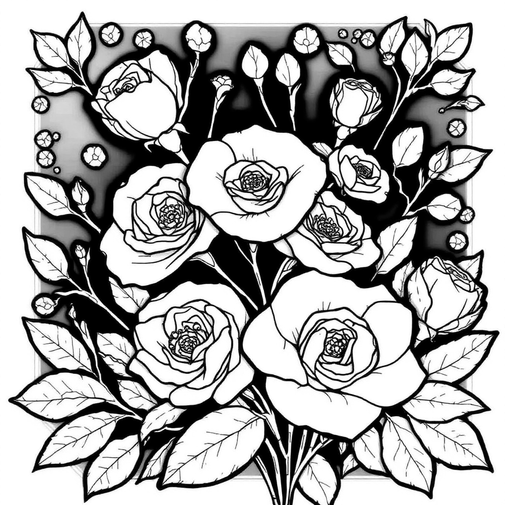 forget me nots and roses